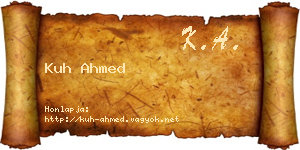 Kuh Ahmed névjegykártya